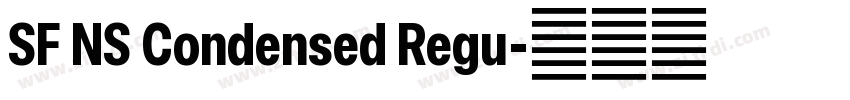 SF NS Condensed Regu字体转换